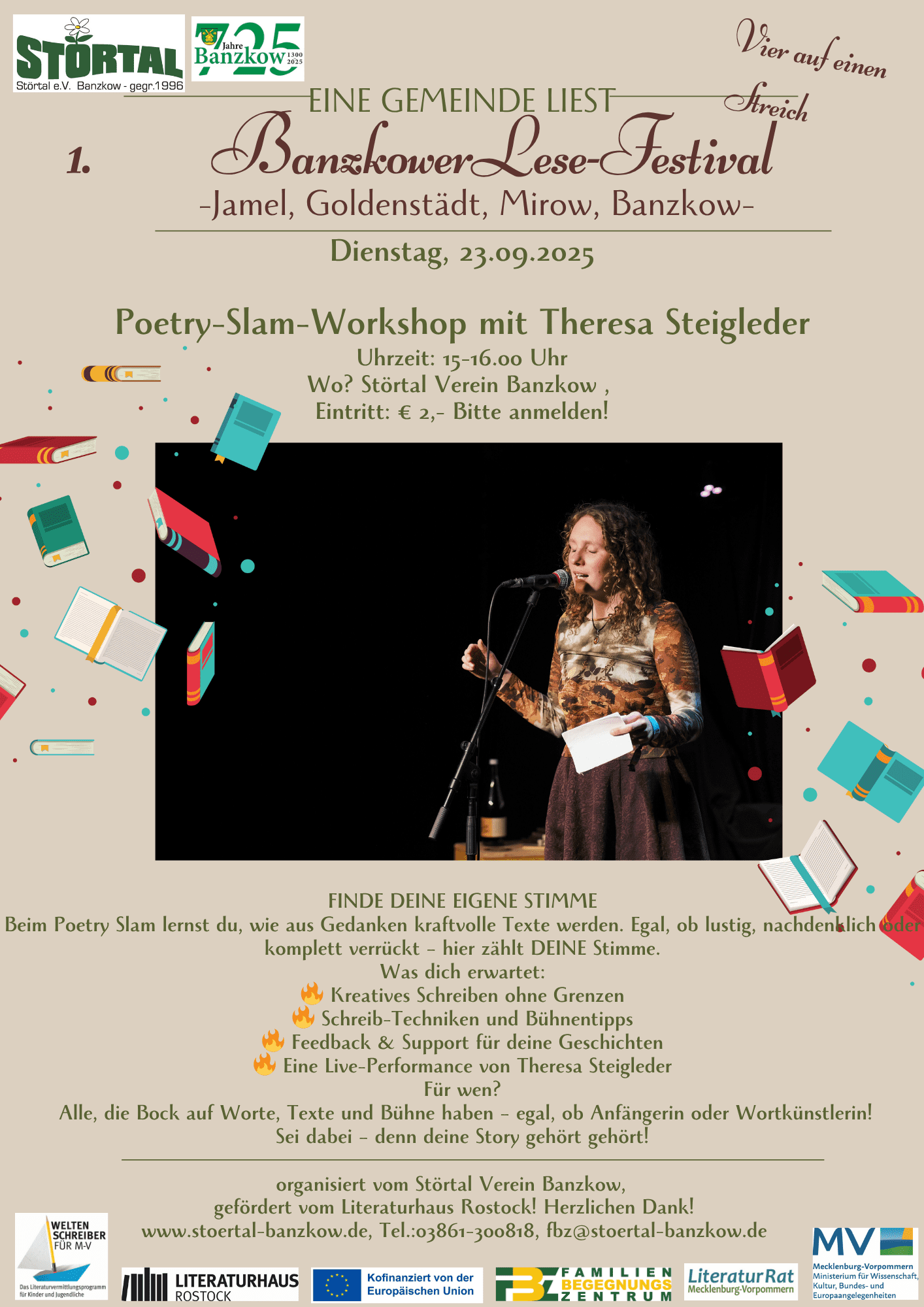 Lesefest Banzkow Flyer Workshop